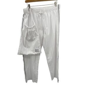 KIP. Luxury Pajama Pants Bottoms Premium Sleepwear White Stripe Size Large